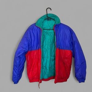 Vintage Cb Sport Men’s Down Color Block Puffer Jacket L/XL